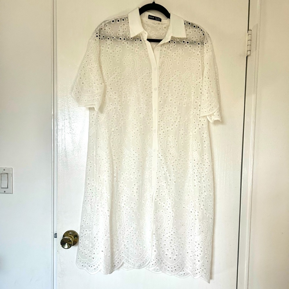 White Eyelet Dress